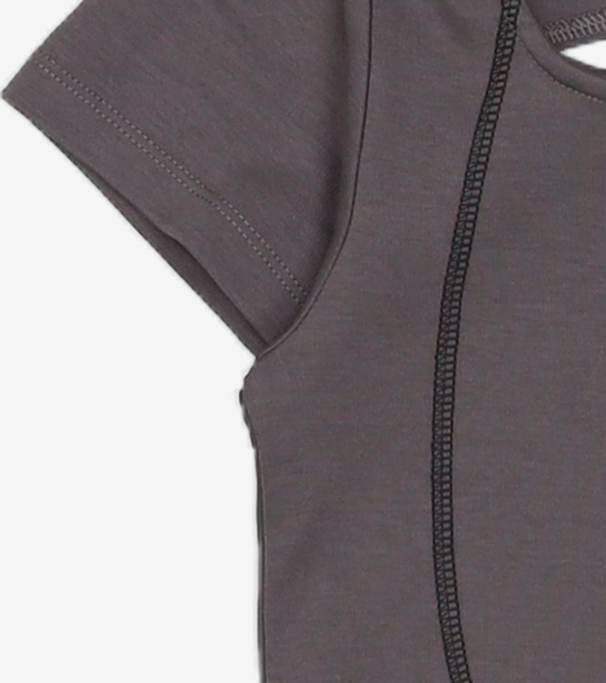 젠더스트(ZENDUST) Mabelle Back Hole T-Shirt CHARCOAL S