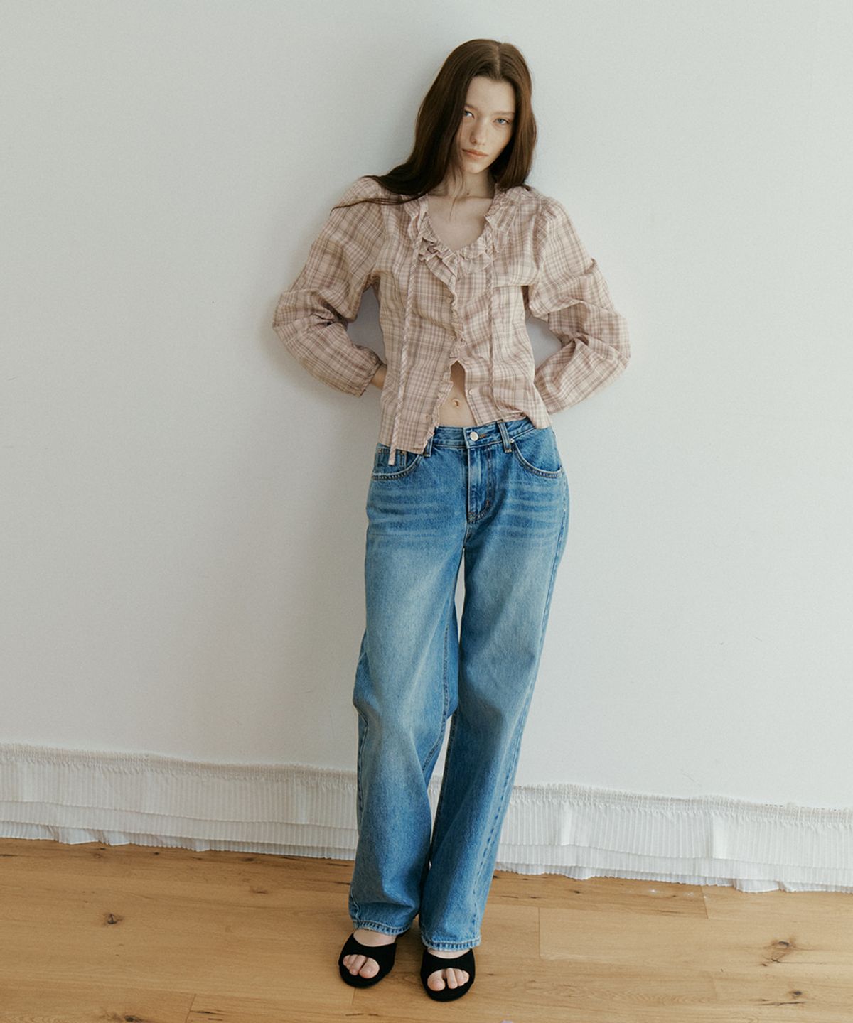 프리버07(FRIVER07) Low rise denim pants [FRFA05DP02]_Blue