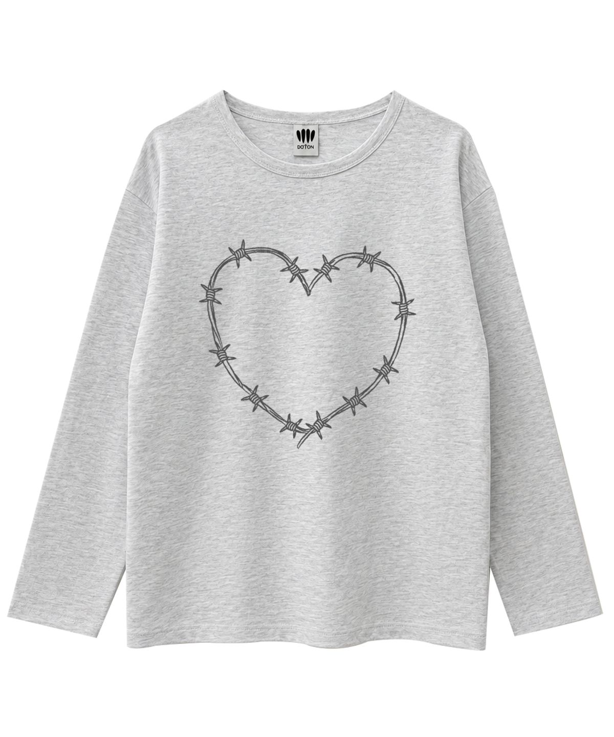 도톤(DOTON) THORNED HEART LONG SLEEVE (Black)