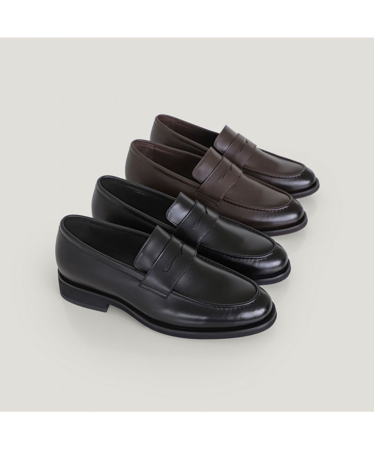 엘칸토(ELCANTO) 인텐스 남성 소가죽 베이직 페니 로퍼 3cm LCMD99I639