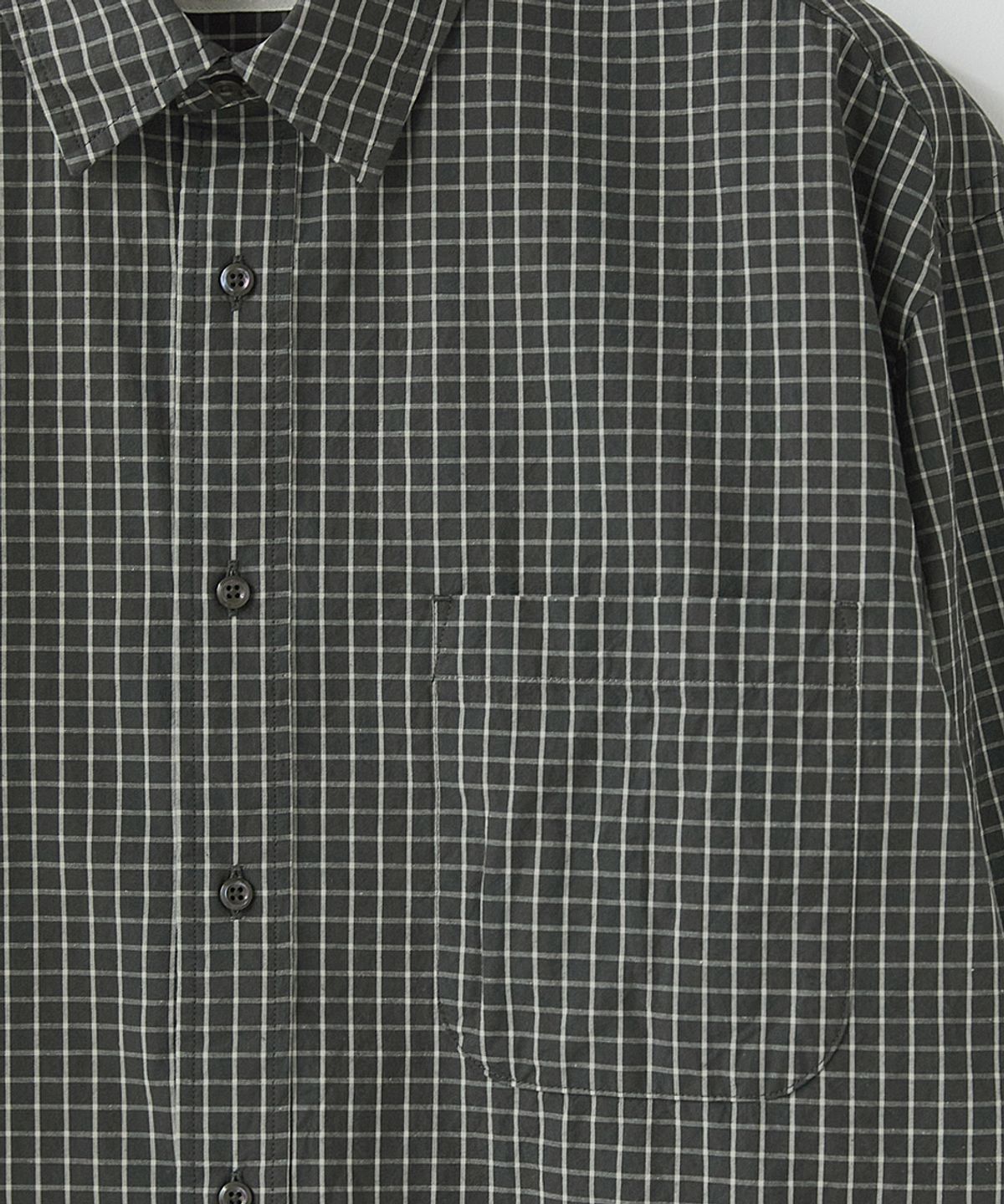 러프사이드(ROUGHSIDE) Primary Shirt Charcoal Grid