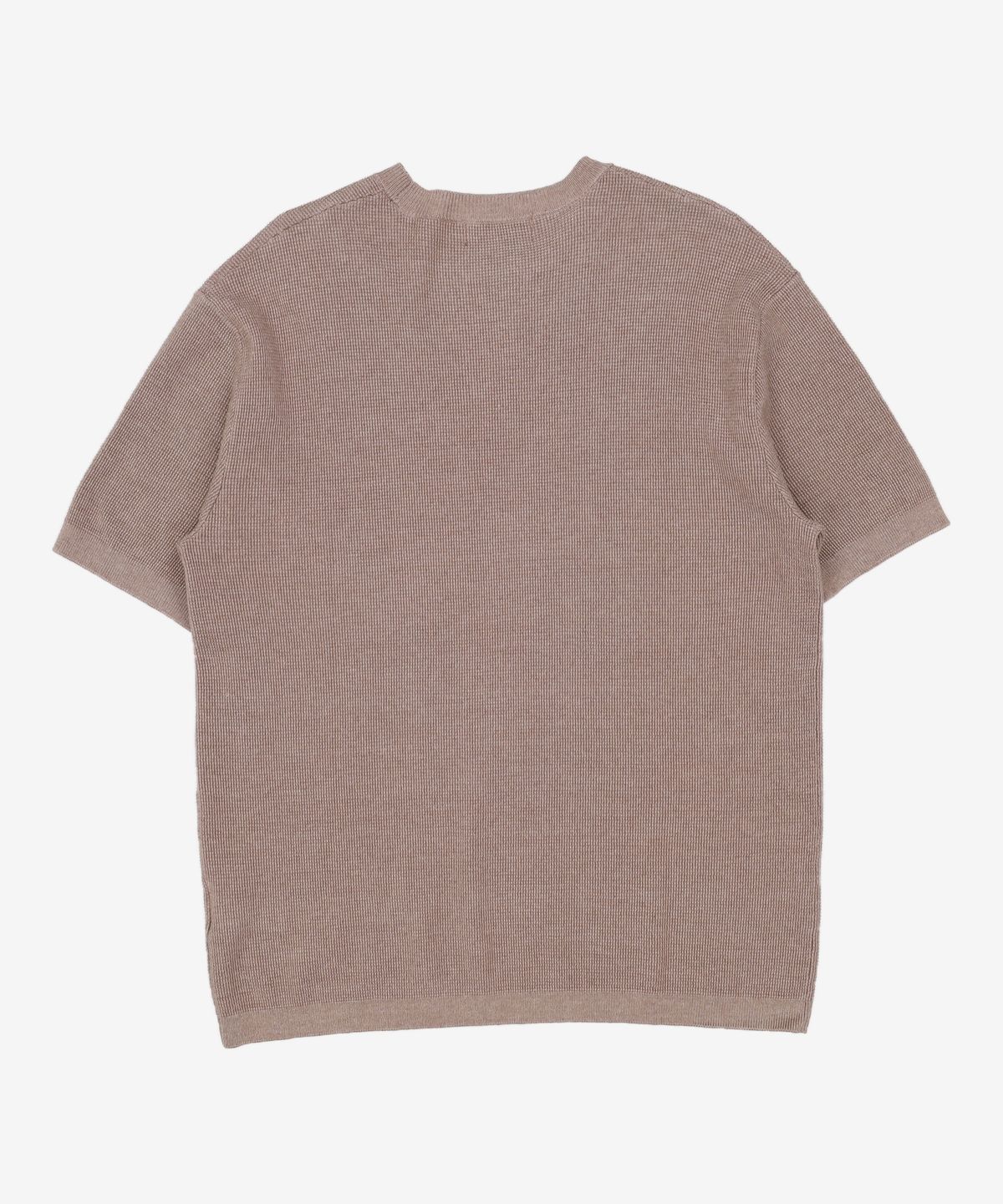 가먼트레이블(GARMENT LABLE) Shory Sleeve Waffle Knit - Brown M