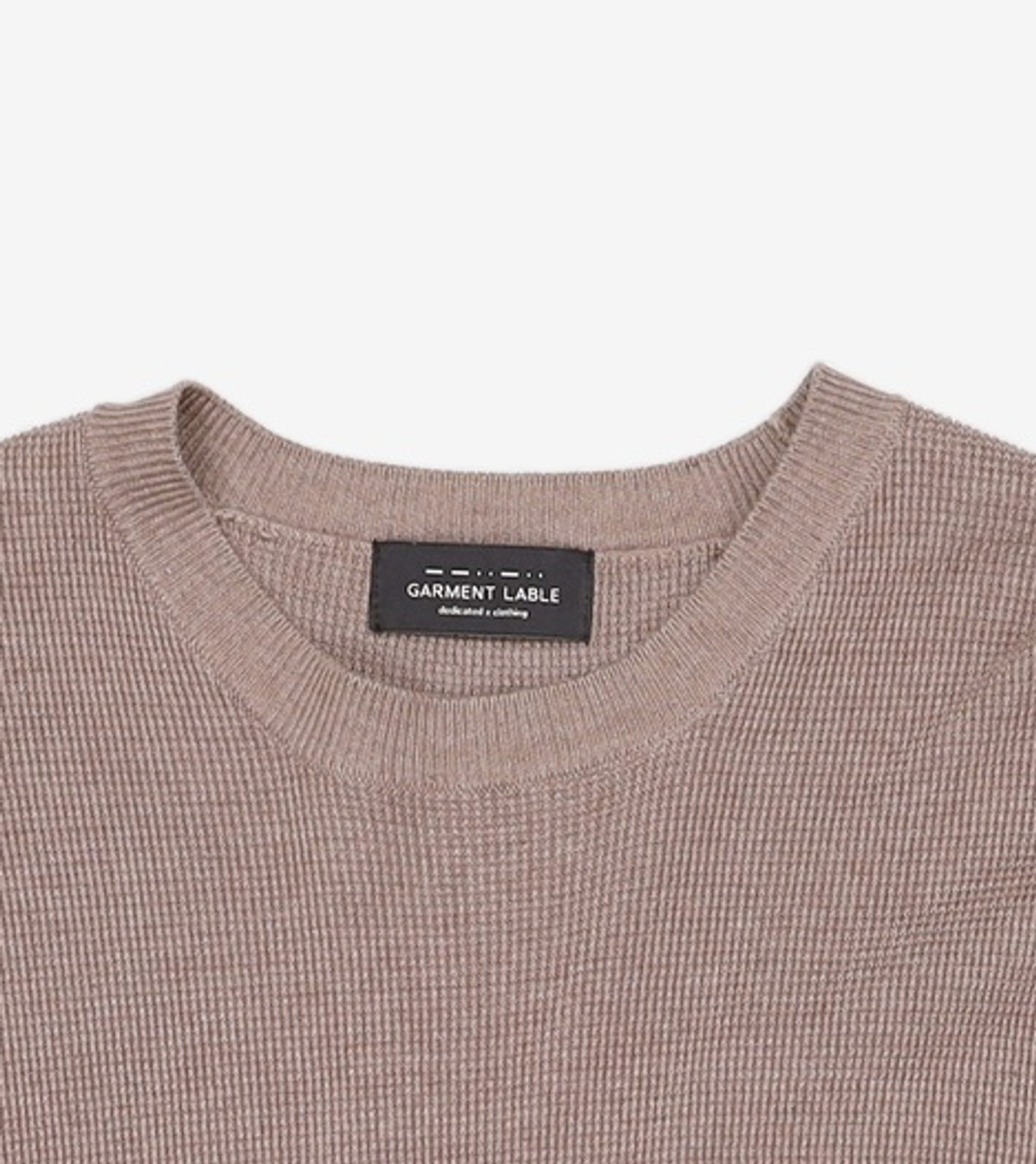 가먼트레이블(GARMENT LABLE) Shory Sleeve Waffle Knit - Brown M