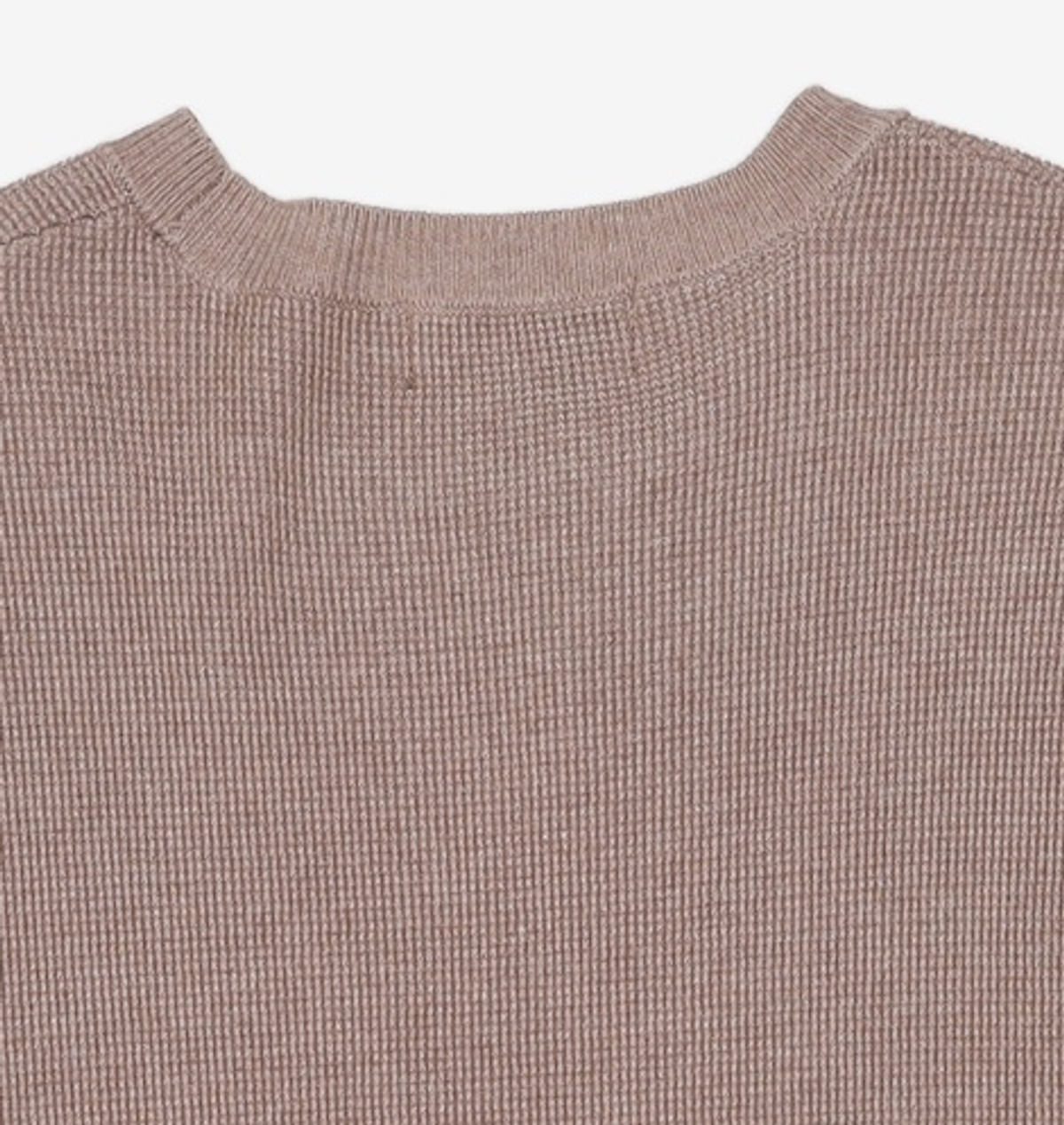가먼트레이블(GARMENT LABLE) Shory Sleeve Waffle Knit - Brown M