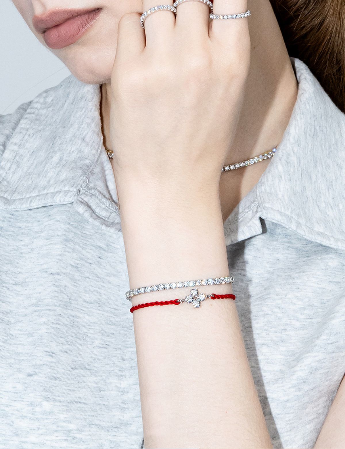 아이스볼(ICEBALL) Ice Silk Clover Bracelet