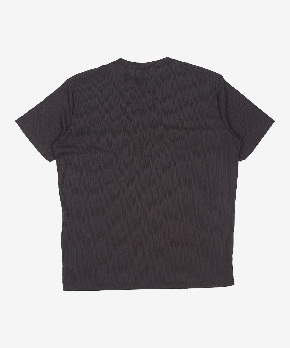 노이어(NOIRER) 리브드 헨리넥 하프 티셔츠 (블랙) 2XL