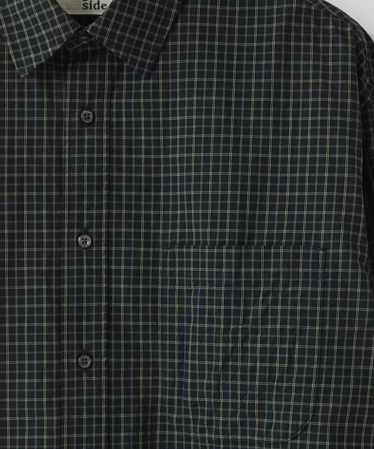 러프사이드(ROUGHSIDE) Primary Shirt Black Check