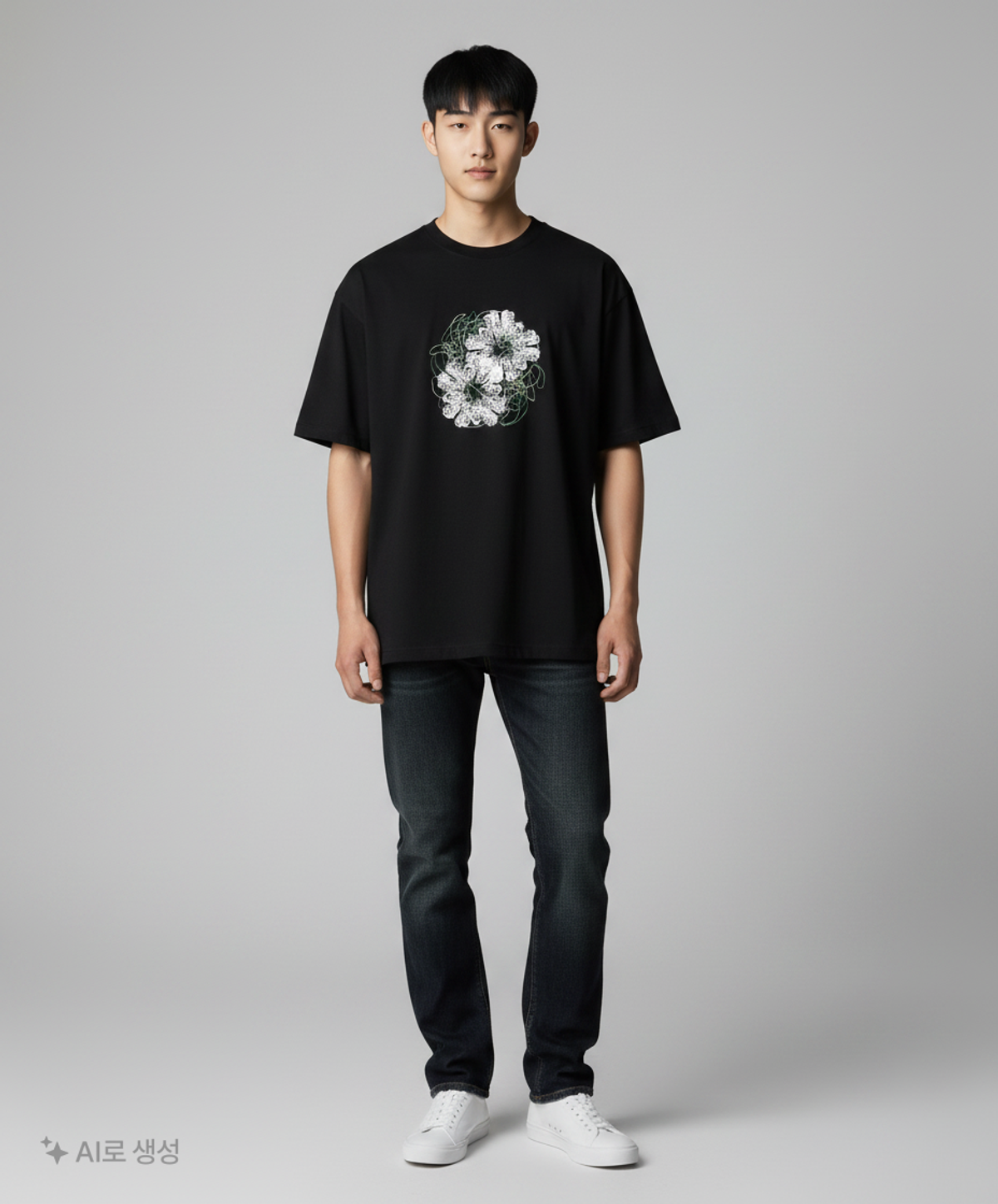 메종미네드(MAISON MINED) VINE FLO HALF SLEEVE BLACK L