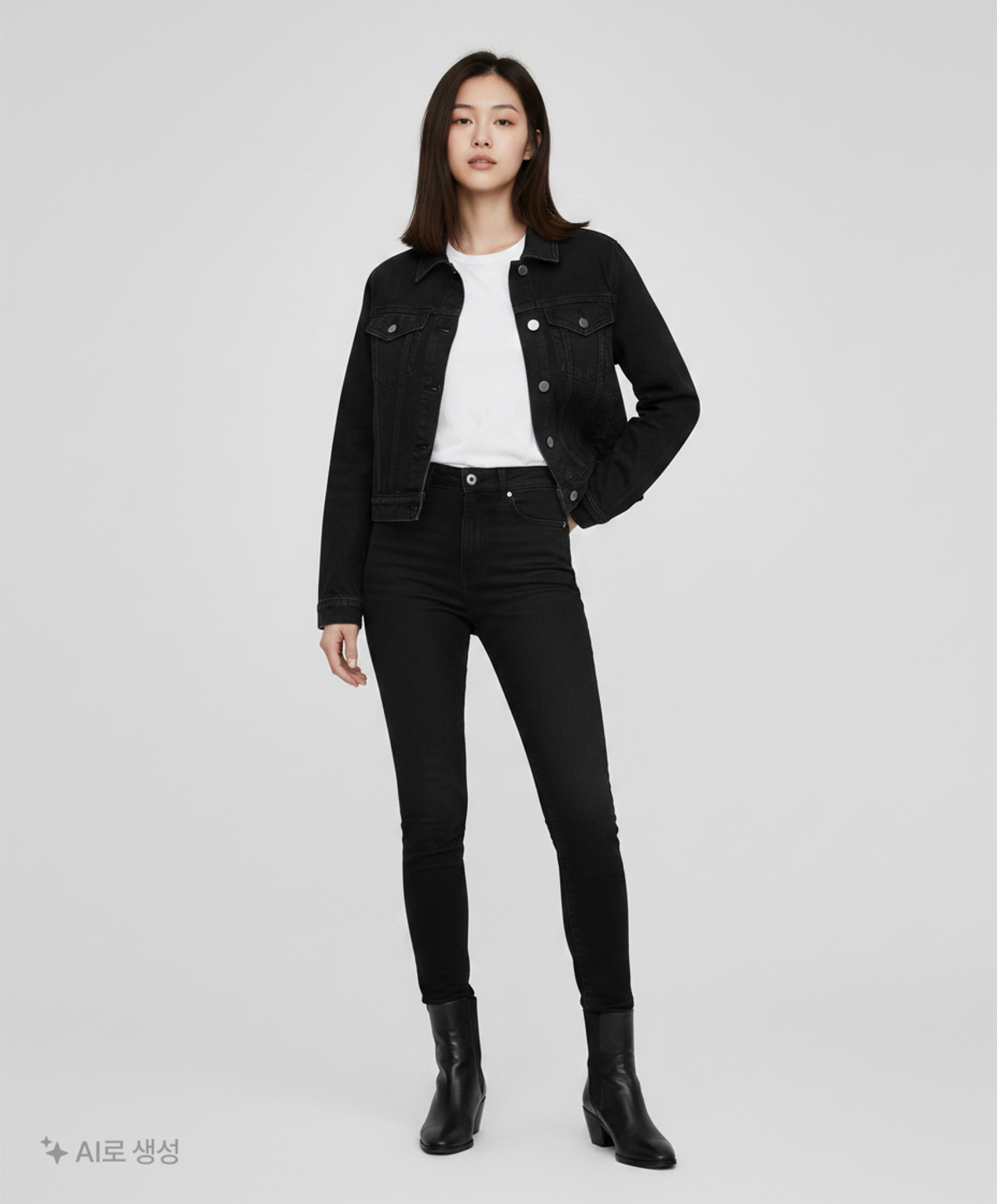 트리밍버드(TREEMINGBIRD) Incision Denim Set-up Jacket [ Dark Blue ] S