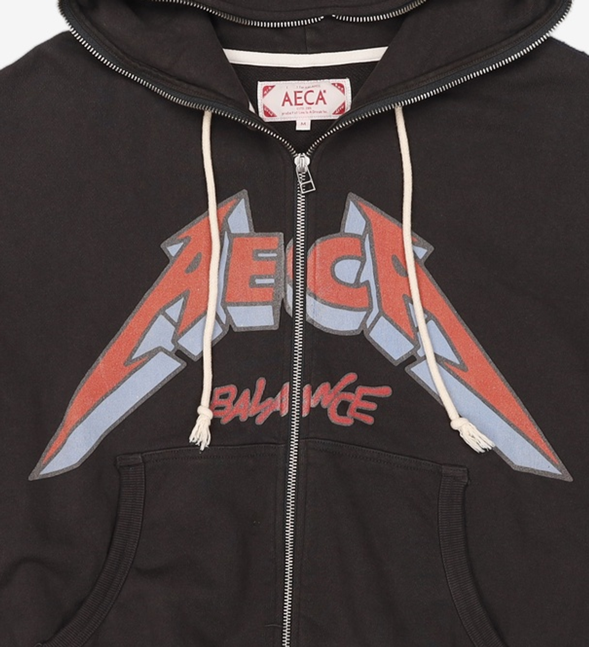 에이카화이트(AECA) RE-GACY ZIP UP HOODIE-CHARCOAL M