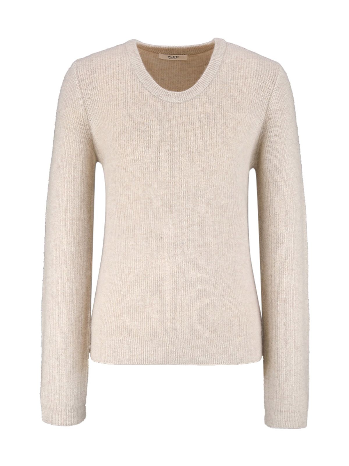 블레티(VLETI) Raccoon U-neck Ribbed Knit (Oatmeal)