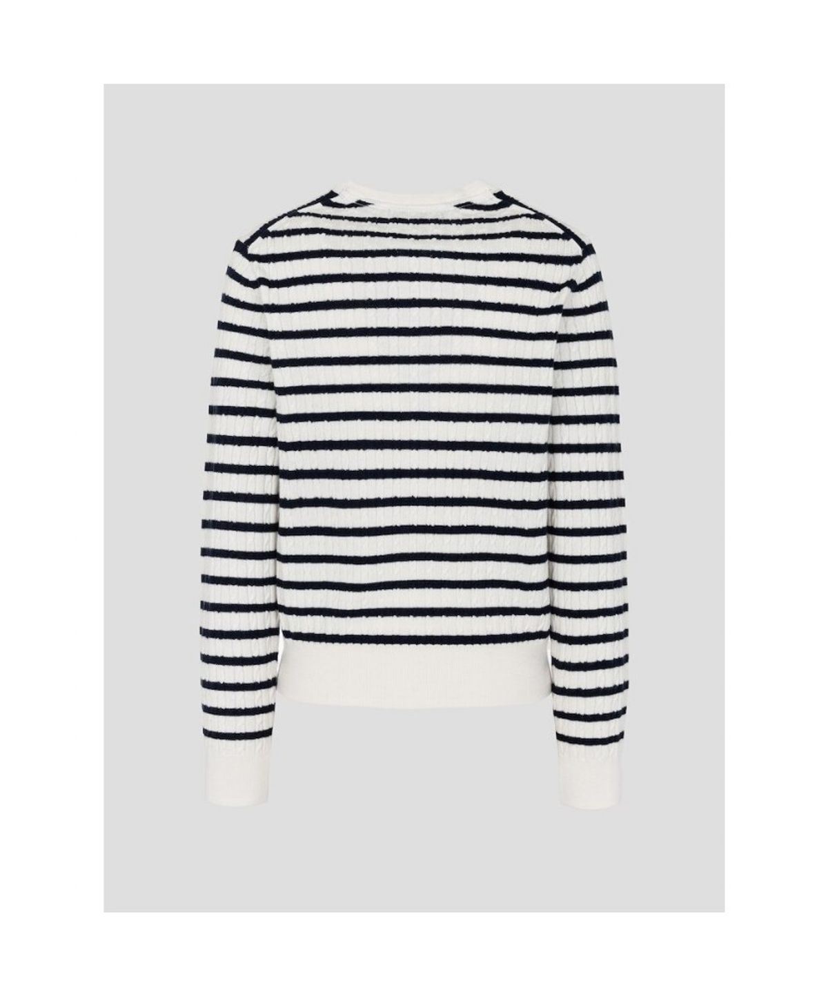 빈폴 레이디스(BEANPOLE LADIES) [Essential] 울 슬림케이블 스트라이프 카디건 아이보리 (BF685AE050)