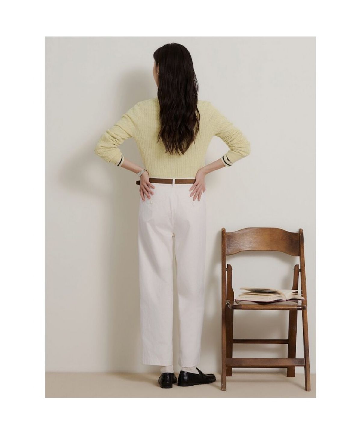 빈폴 레이디스(BEANPOLE LADIES) [Essential] 울 슬림케이블 카디건  옐로우 (BF685AE06E)