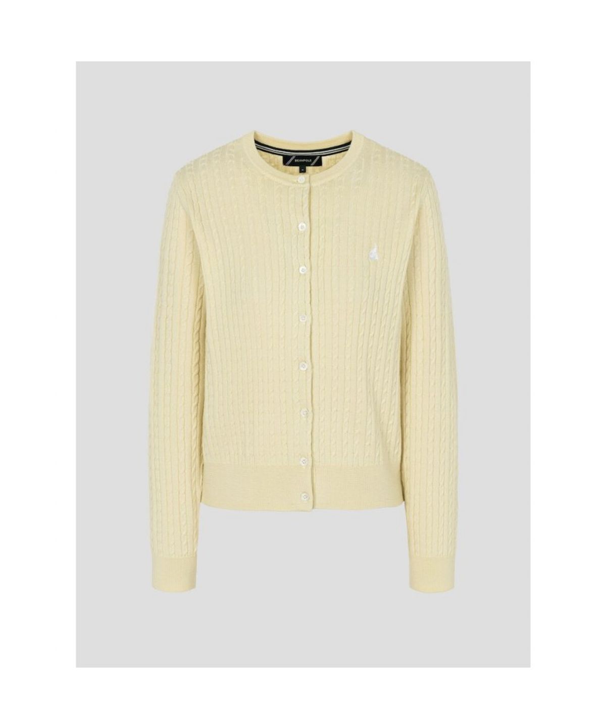 빈폴 레이디스(BEANPOLE LADIES) [Essential] 울 슬림케이블 카디건  옐로우 (BF685AE06E)