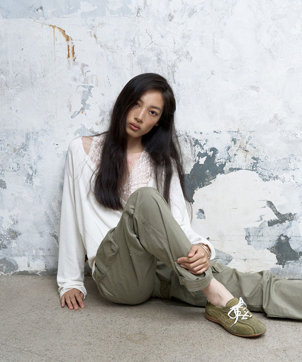 기호(KHIHO) 스키아 핑킹 셔링 스니커즈 그린