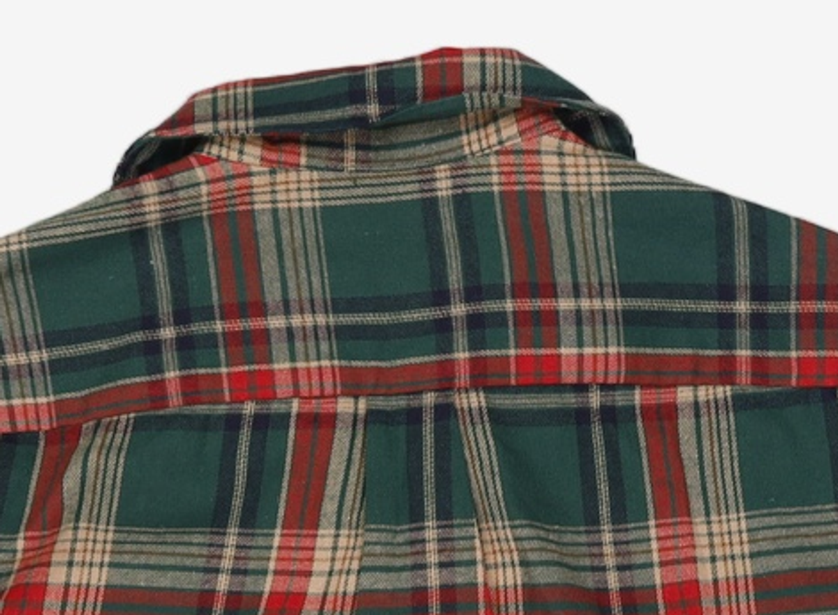메인부스(MAINBOOTH) [X-mas] Check Pajama Shirts(GREEN) M