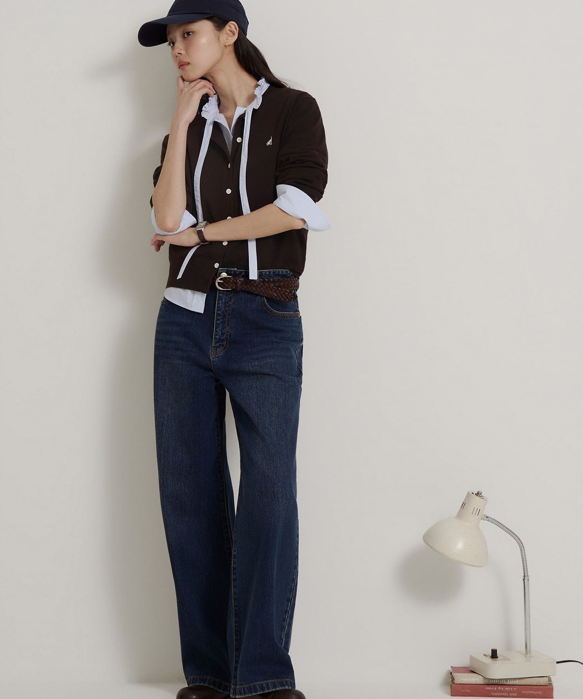 빈폴 레이디스(BEANPOLE LADIES) [Essential] 라운드넥 카디건  브라운 (BF685AE90D)