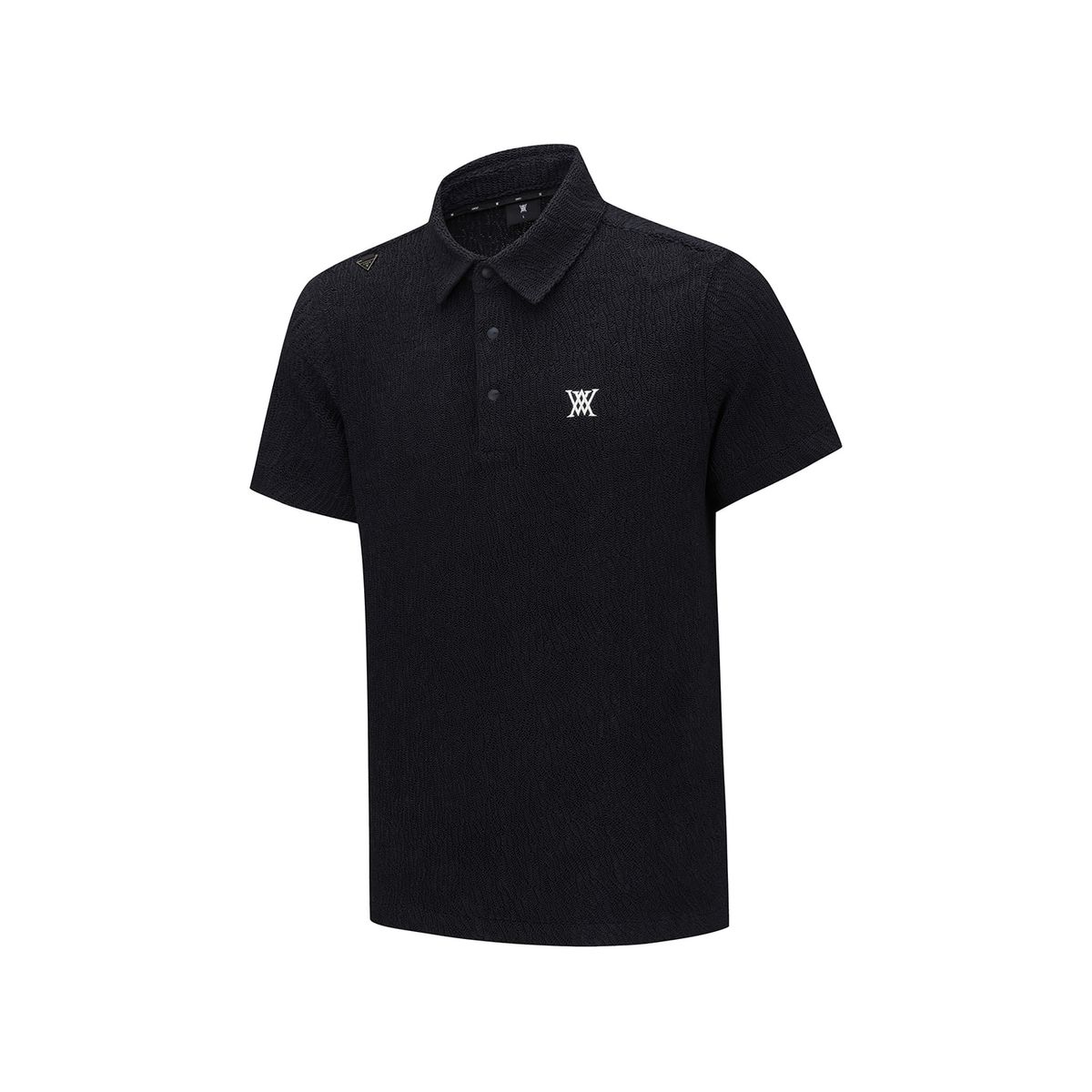 어뉴골프(ANEW GOLF) MEN WAVE TEXTURED TRANSITION SHORT SLEEVE T-SHIRTS_BK