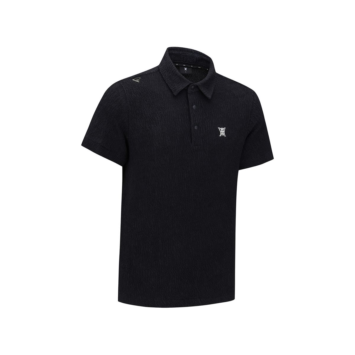 어뉴골프(ANEW GOLF) MEN WAVE TEXTURED TRANSITION SHORT SLEEVE T-SHIRTS_BK