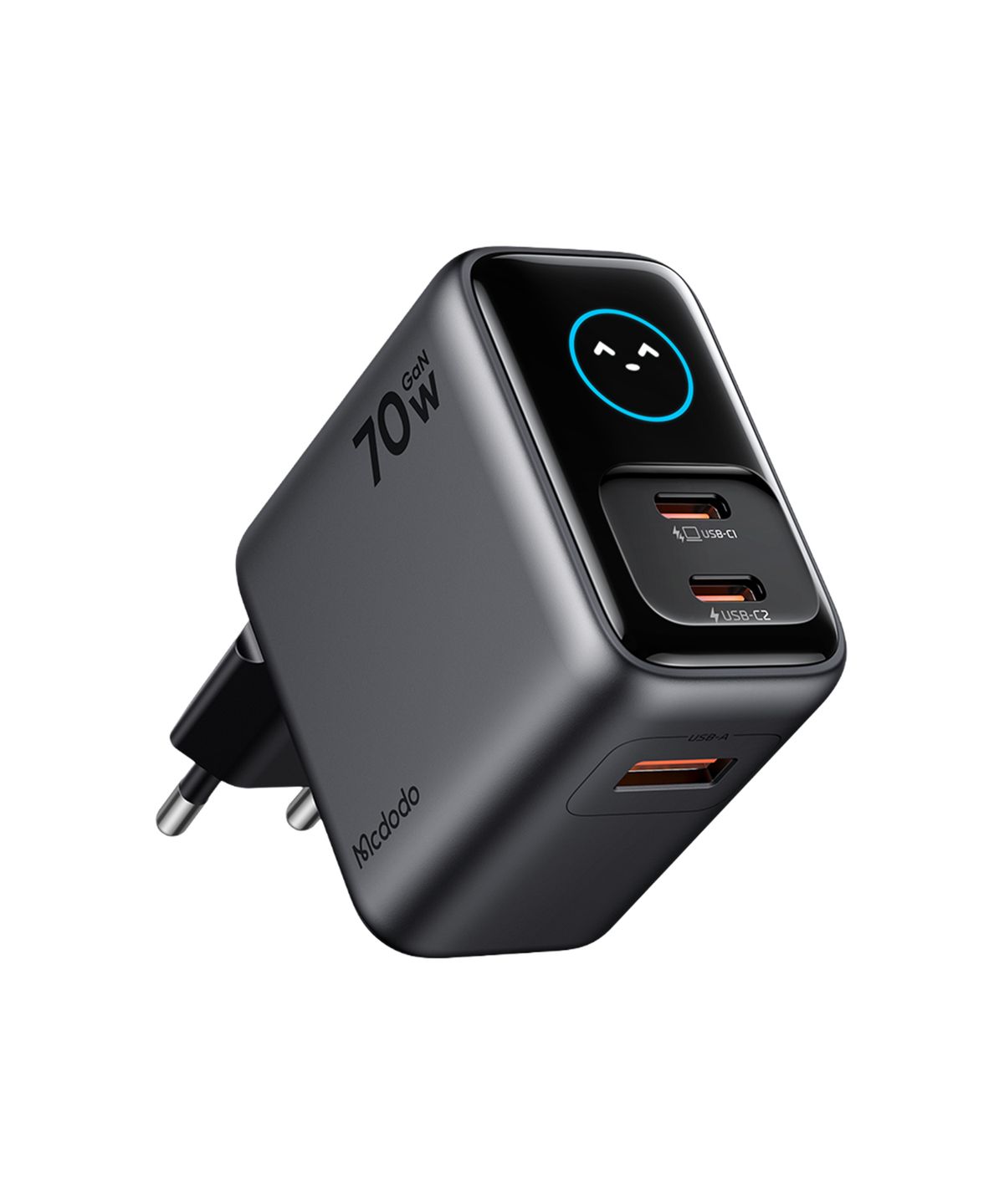 맥도도(MCDODO) GaN 70W 스마트 디스플레이 초고속 3포트 멀티충전기 CH434