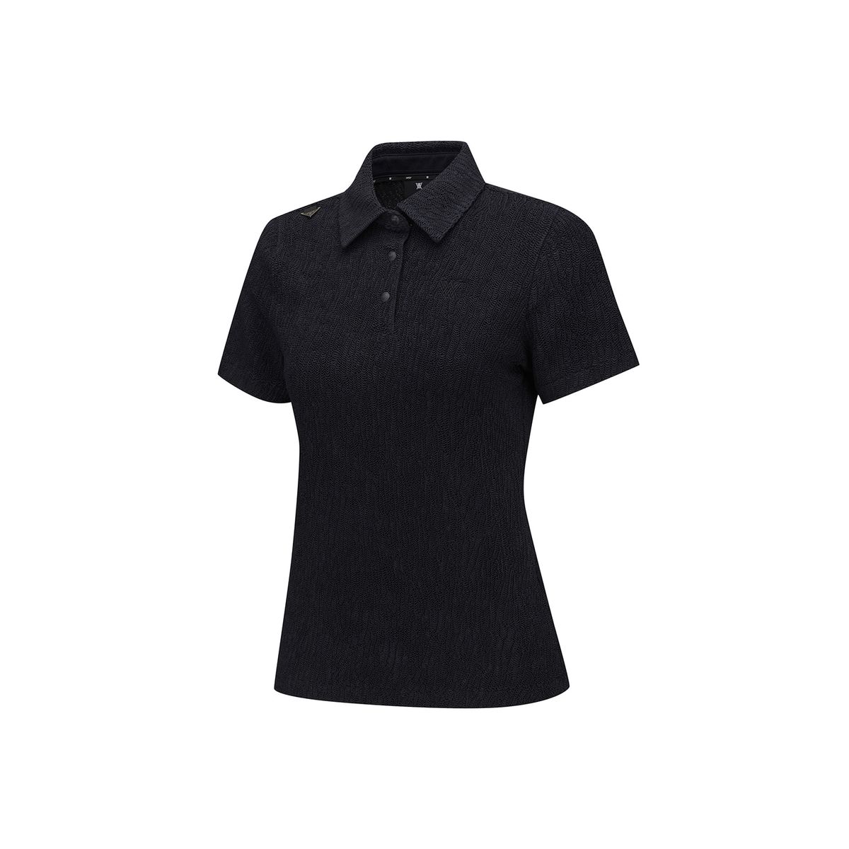 어뉴골프(ANEW GOLF) WOMEN WAVE TEXTURED TRANSITION SHORT SLEEVE T-SHIRTS_BK