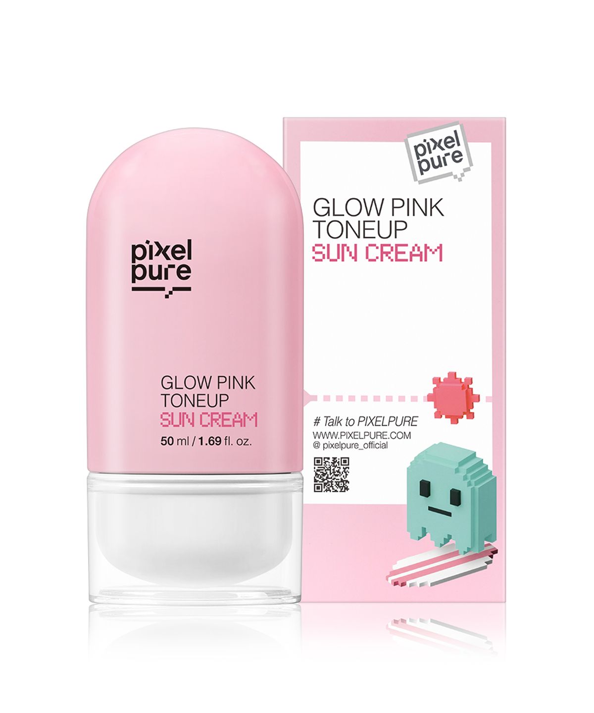 픽셀퓨어(PIXELPURE) 글로우 핑크 톤업 선크림 50ml