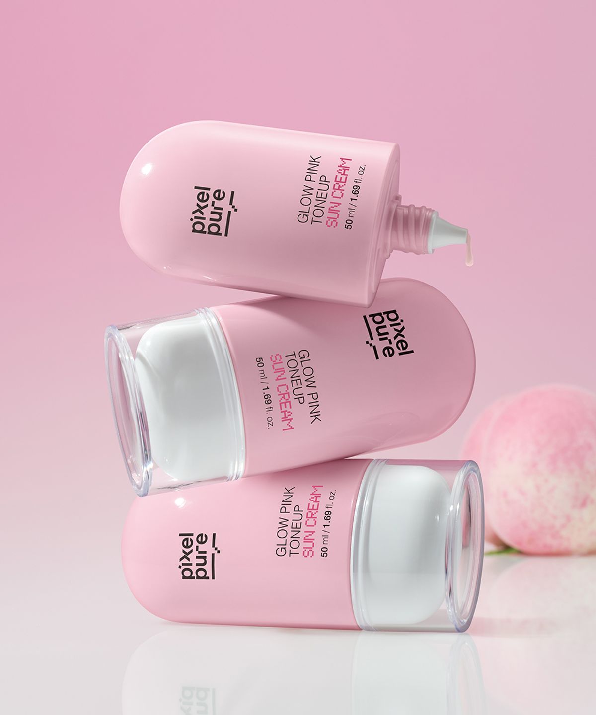 픽셀퓨어(PIXELPURE) 글로우 핑크 톤업 선크림 50ml