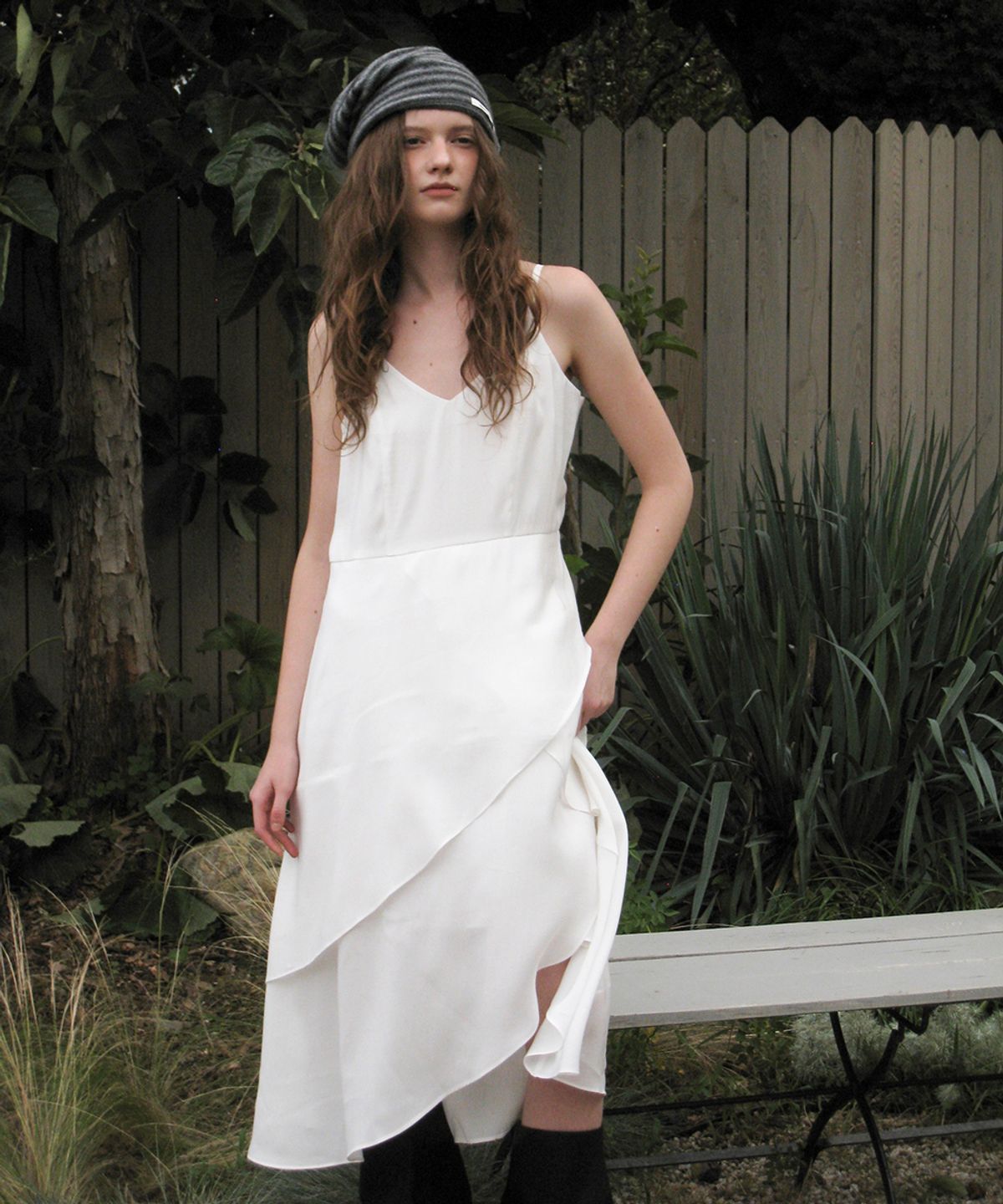 어패럴아카이브(APPAREL ARCHIVE) Tua layered long dress - Ivory