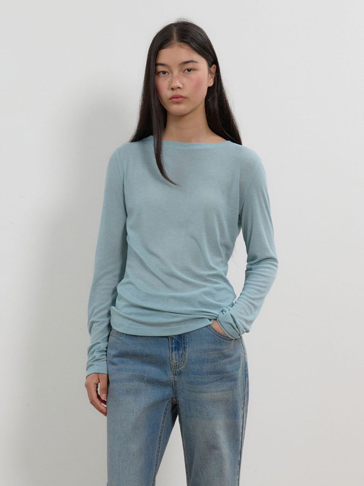 뮈뮈에르(MUEMUER) [2PACK] Back Seamed Long Sleeve T-Shirt MU2678TS802M