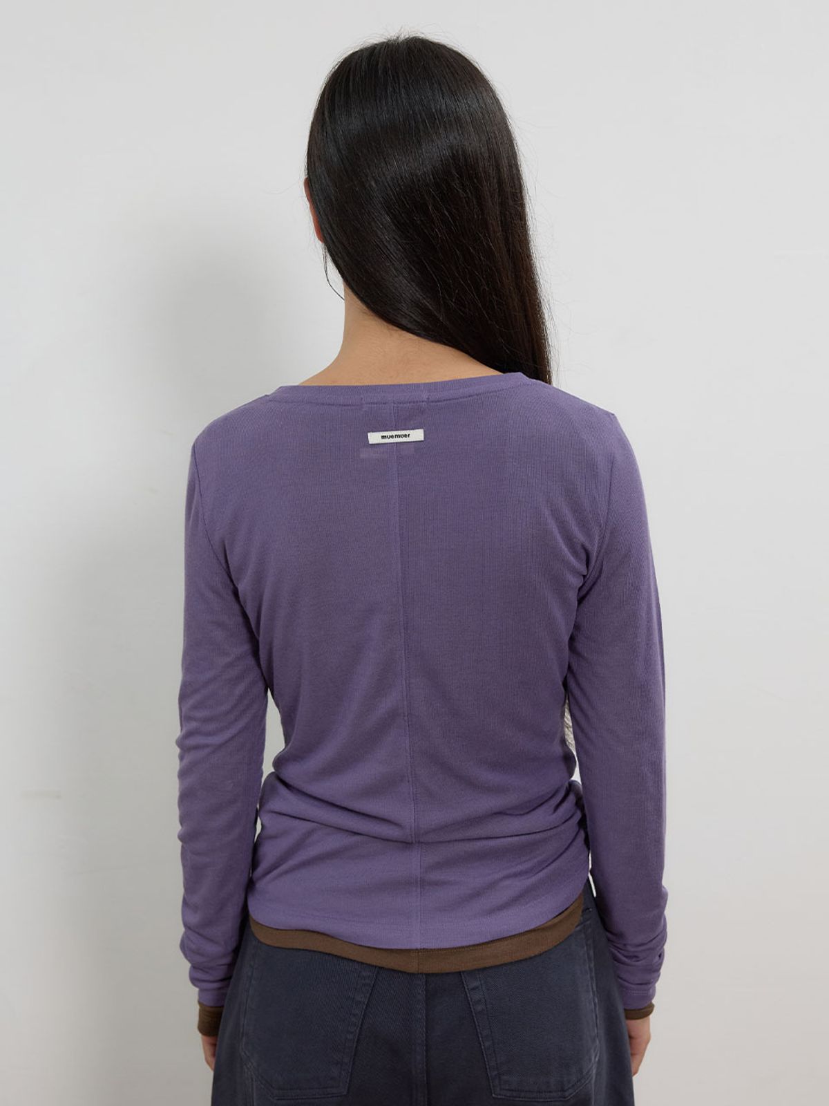 뮈뮈에르(MUEMUER) [2PACK] Back Seamed Long Sleeve T-Shirt MU2678TS802M
