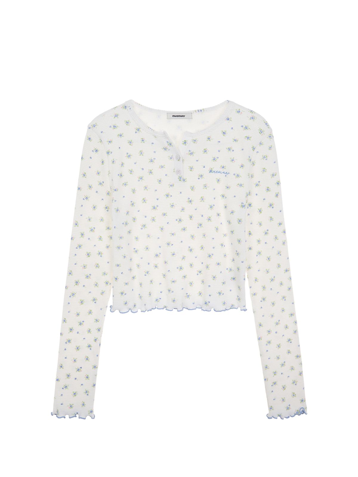 뮈뮈에르(MUEMUER) Lace button up sleeve top MU2678TS805M
