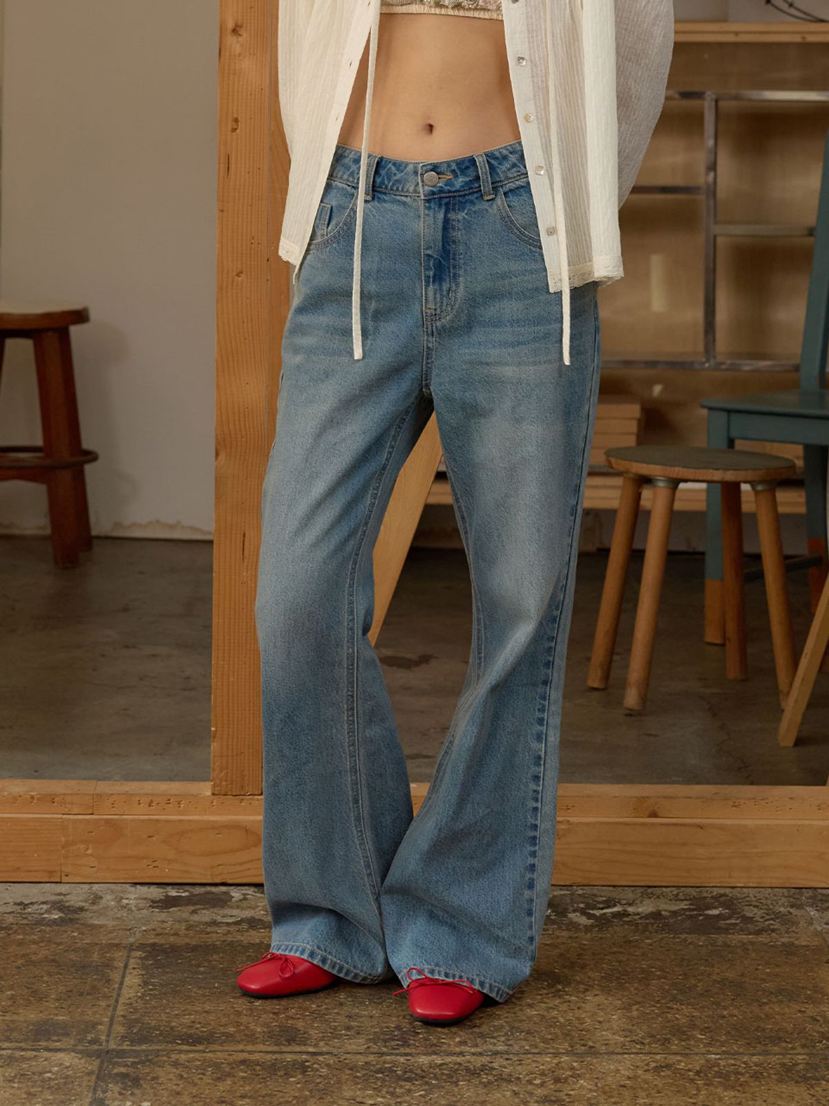 뮈뮈에르(MUEMUER) Westo Bootscut Denim Pants MU2678DN801M