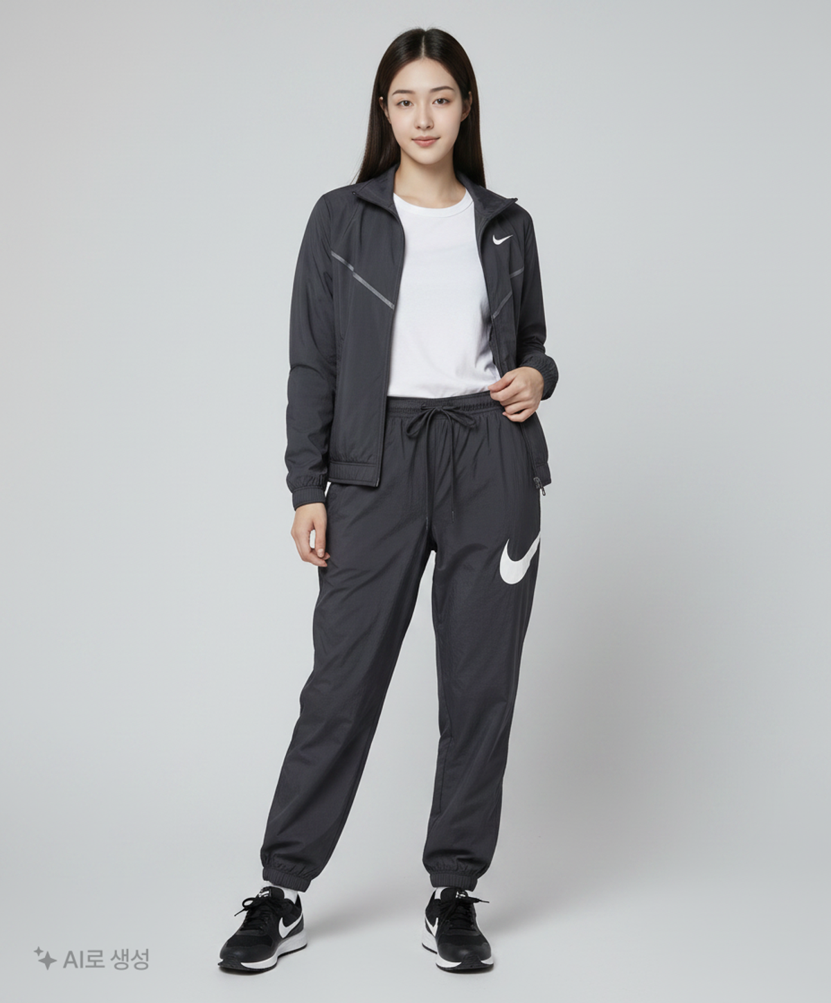 나이키(NIKE) 스포츠웨어 에센셜 미드라이즈 팬츠 W - 블랙:화이트 / DM6184-010 M