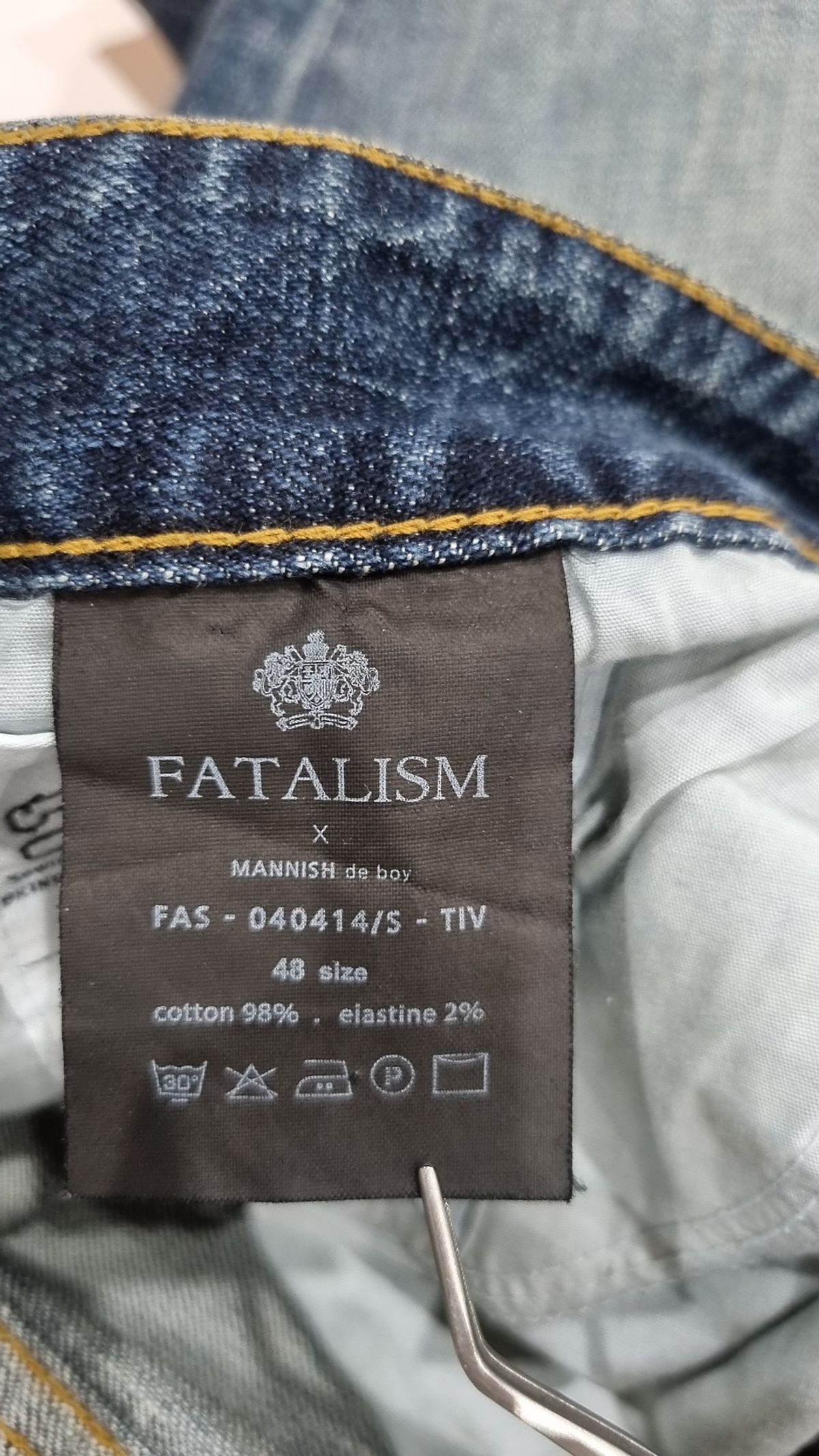 페이탈리즘(FATALISM) 청/데님 팬츠 48