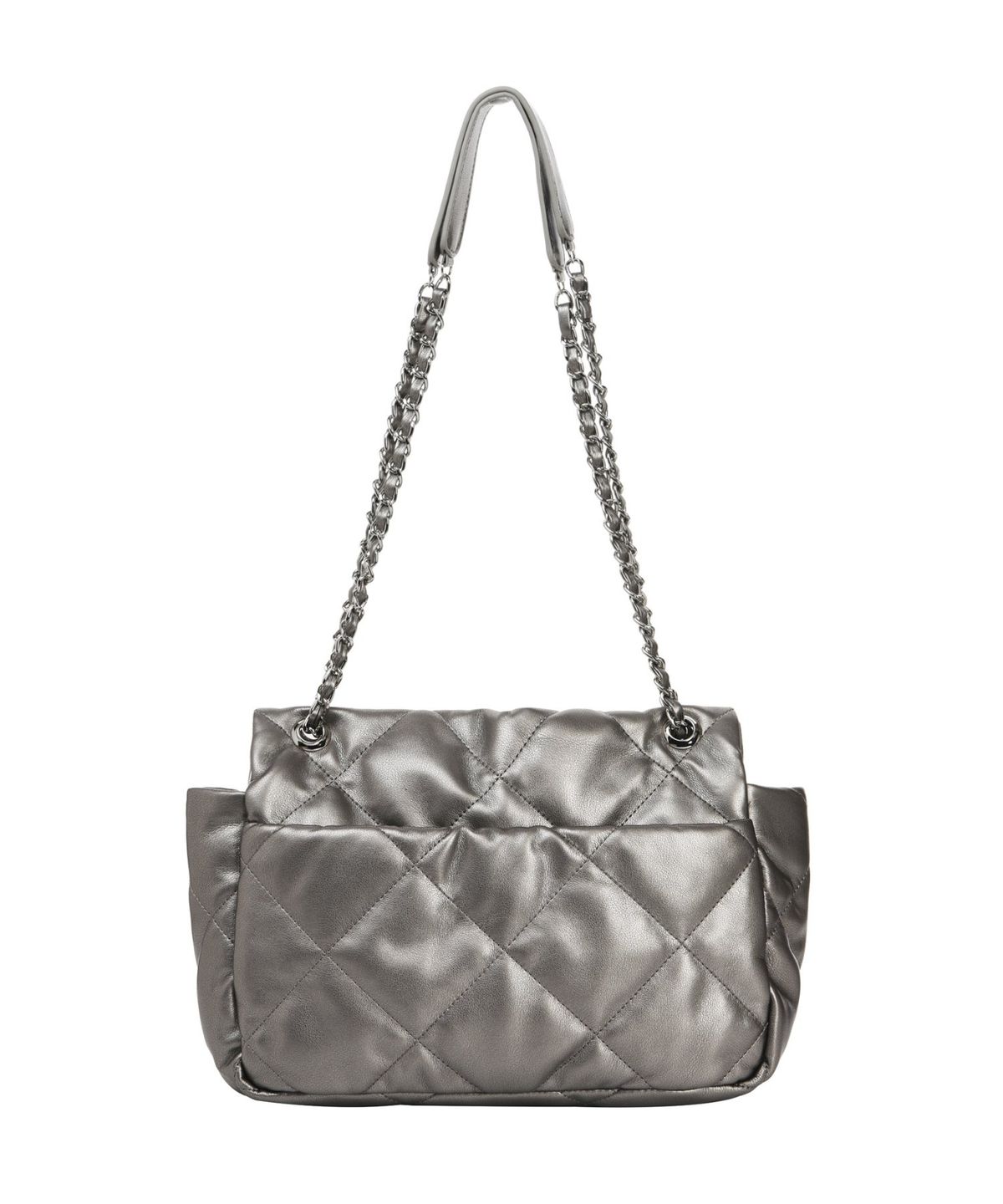 닉앤니콜(NICK&NICOLE) CRYSTAL CLASSIC CHAIN BAG_DARK SILVER