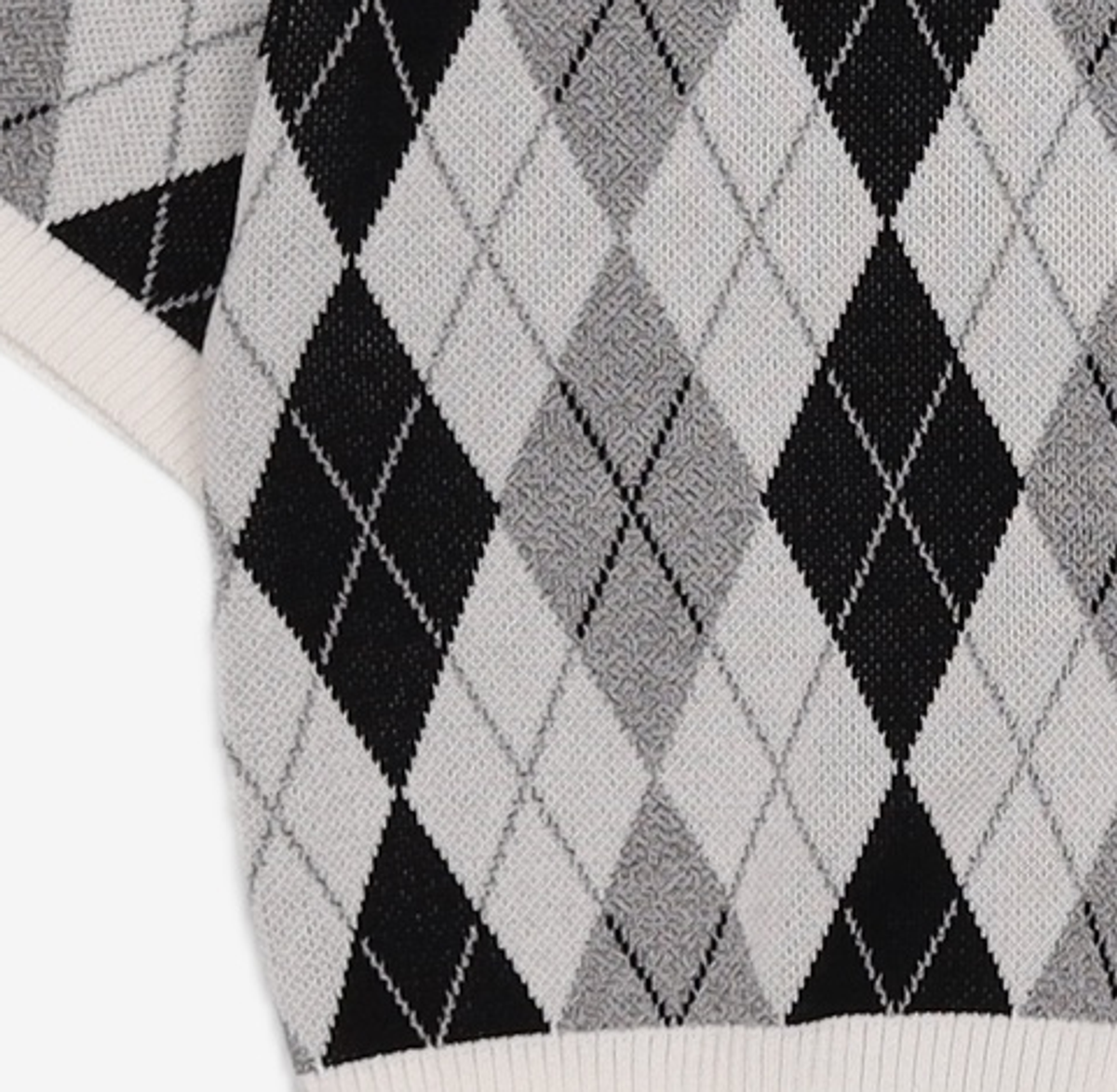 오디너리 홀리데이(ORDINARY HOLIDAY) 아가일카라가디건 ARGYLE COLLAR GARDIGAN FREE