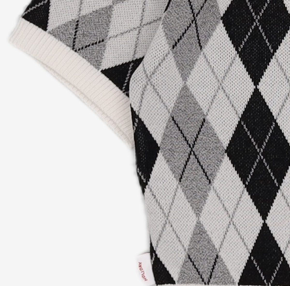 오디너리 홀리데이(ORDINARY HOLIDAY) 아가일카라가디건 ARGYLE COLLAR GARDIGAN FREE
