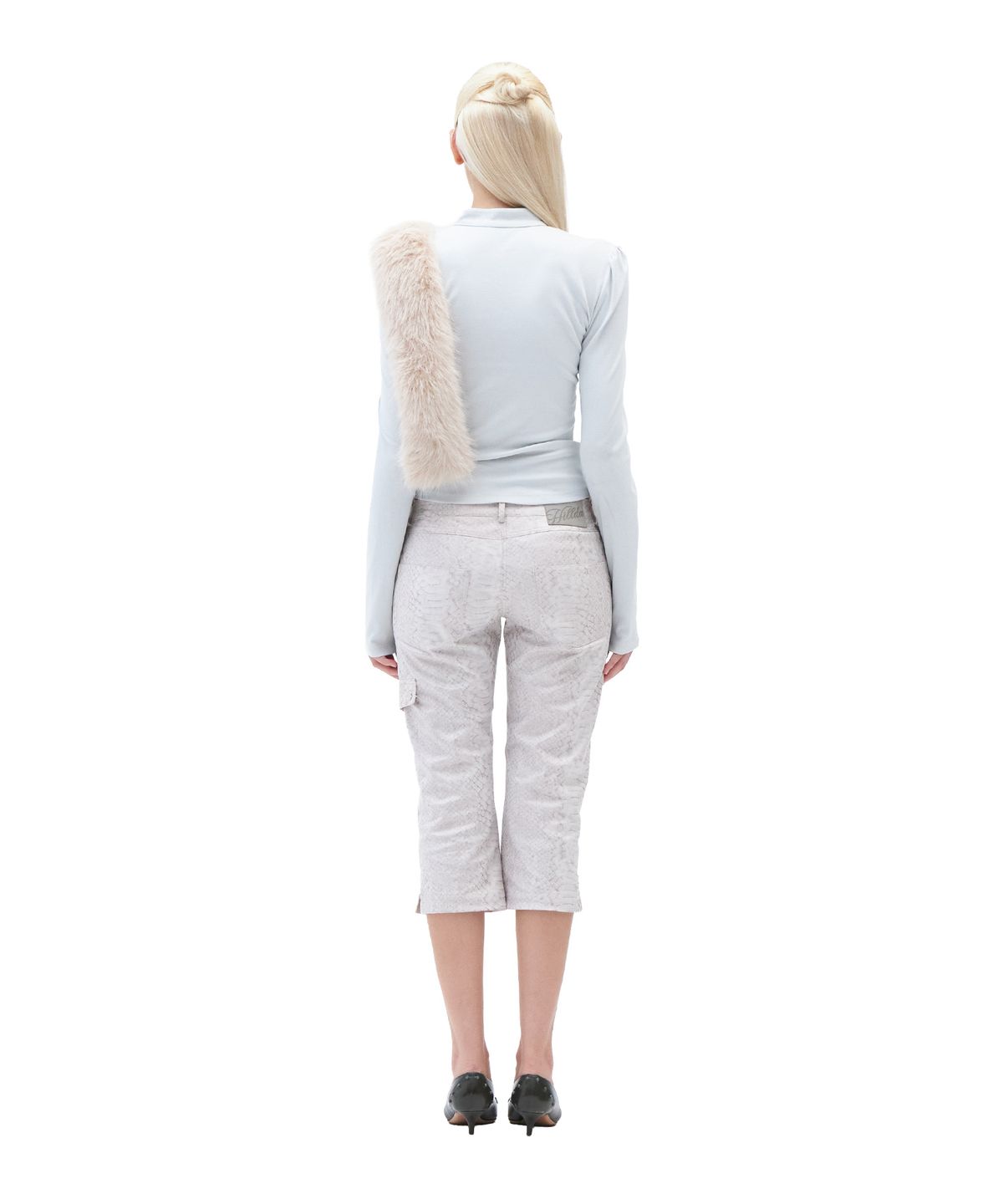 힐다(HILLDA) Python Capri Pants [Ivory]
