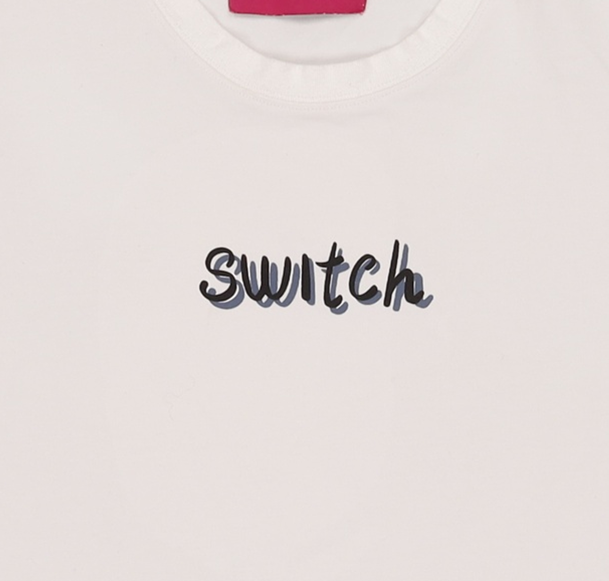 스위치123(SWITCH123) 스위치 로고 여성용 크롭 반팔 티셔츠(화이트)_SWS3TS51WT 3