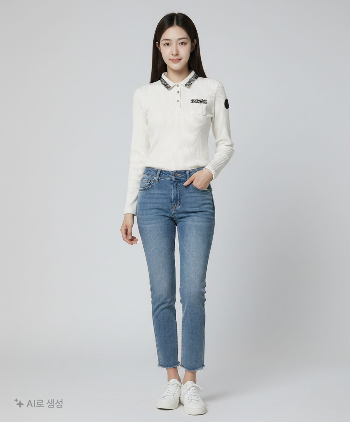 와이드앵글(WIDEANGLE) 피케/카라 티셔츠 105
