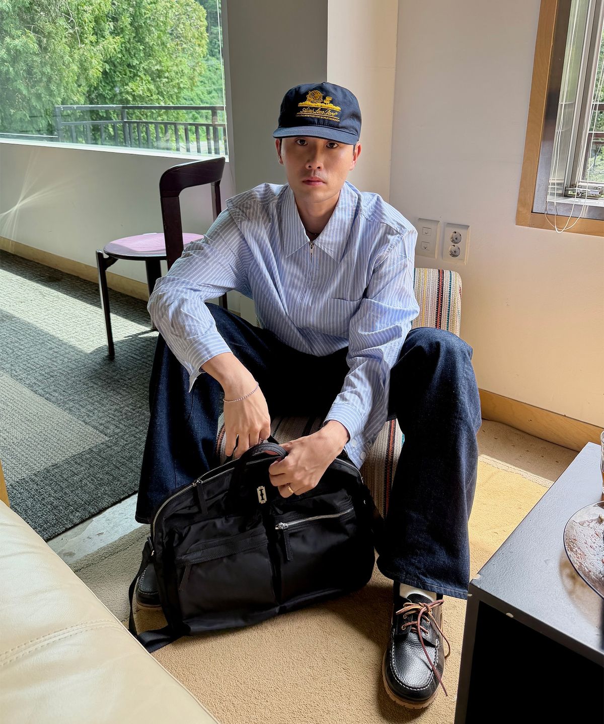 분크(VUNQUE) Hey City Pocket Square Tote (헤이 시티 포켓 스퀘어 토트) Black