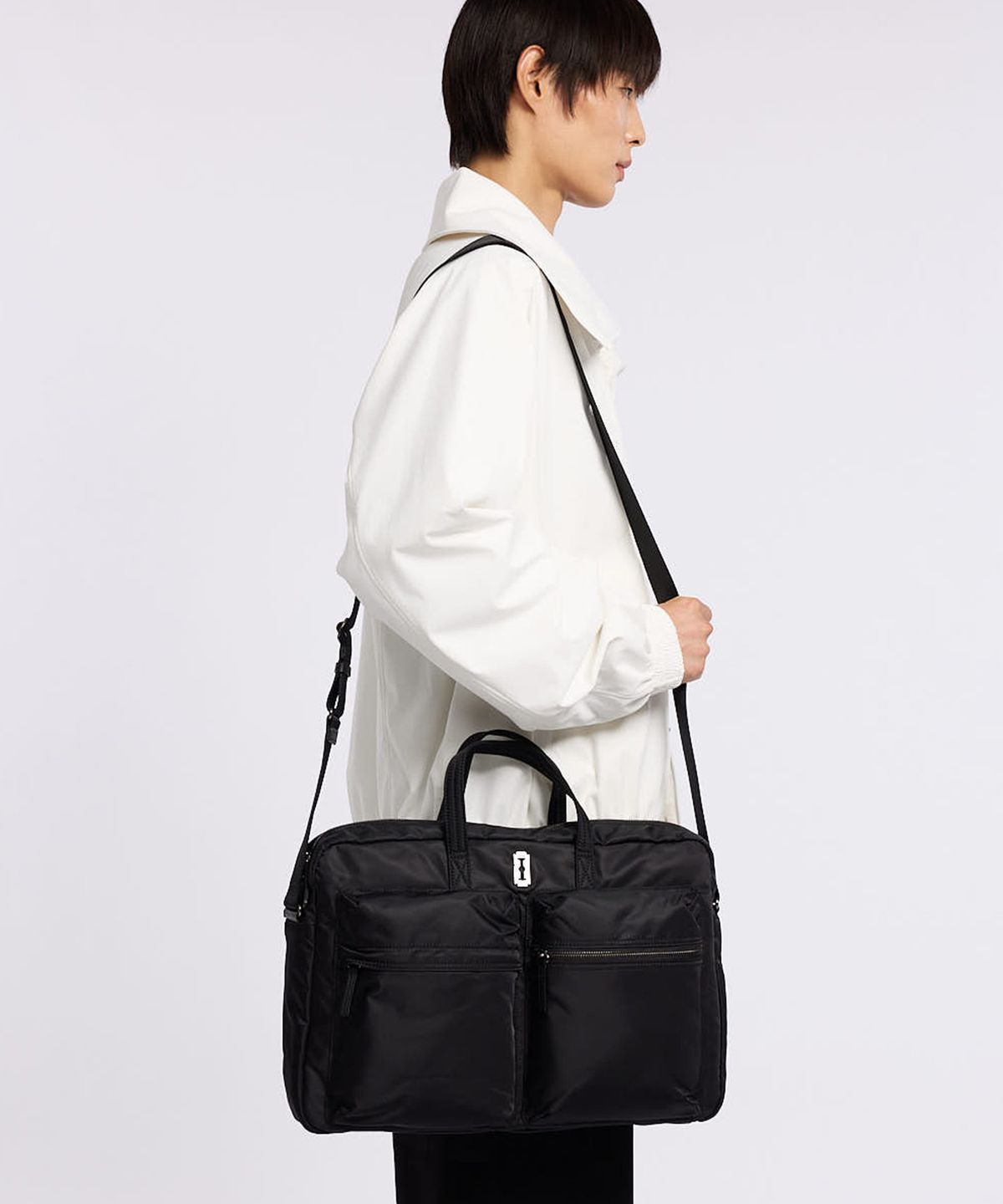 분크(VUNQUE) Hey City Pocket Square Tote (헤이 시티 포켓 스퀘어 토트) Black