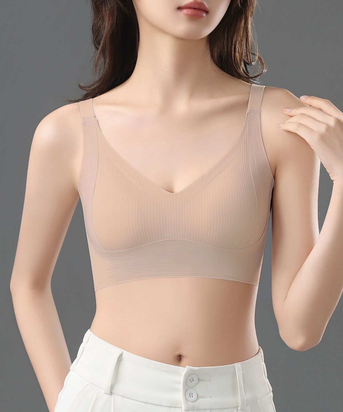 파란(PALAN) 파란 라인커버 브라 모아주는 처짐방지 노와이어 가슴작아보이는 심리스 (10 colors)