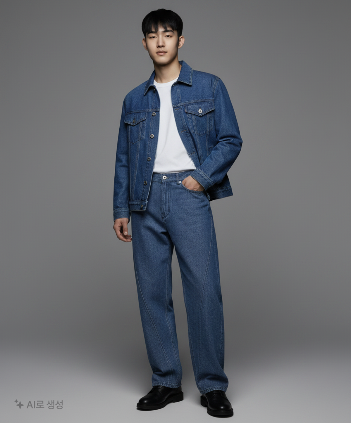 티엔지티(TNGT) [BLUER THAN] INDIGO WIDE FIT LINEN RAW-DENIM CURVED PANTS TNPA1E790B2 78