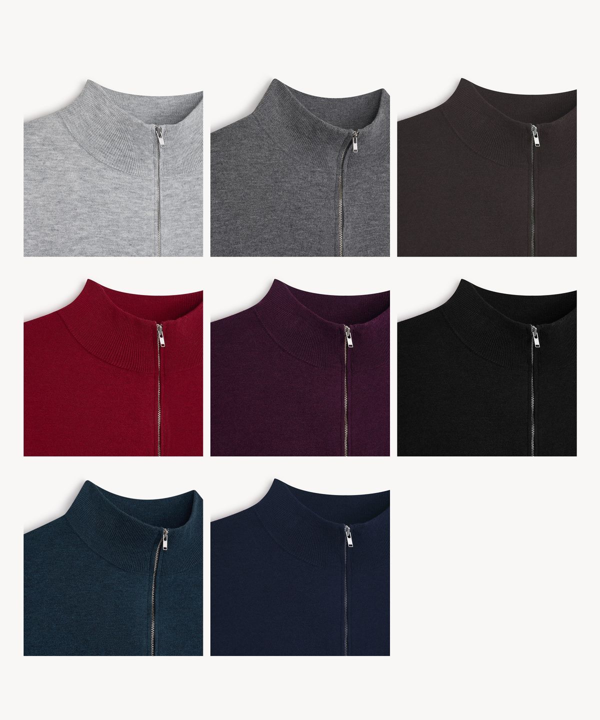 더니트컴퍼니(THEKNITCOMPANY) [스토커즈 콜라보] 워셔블 에센셜 하프 집업 니트 8color