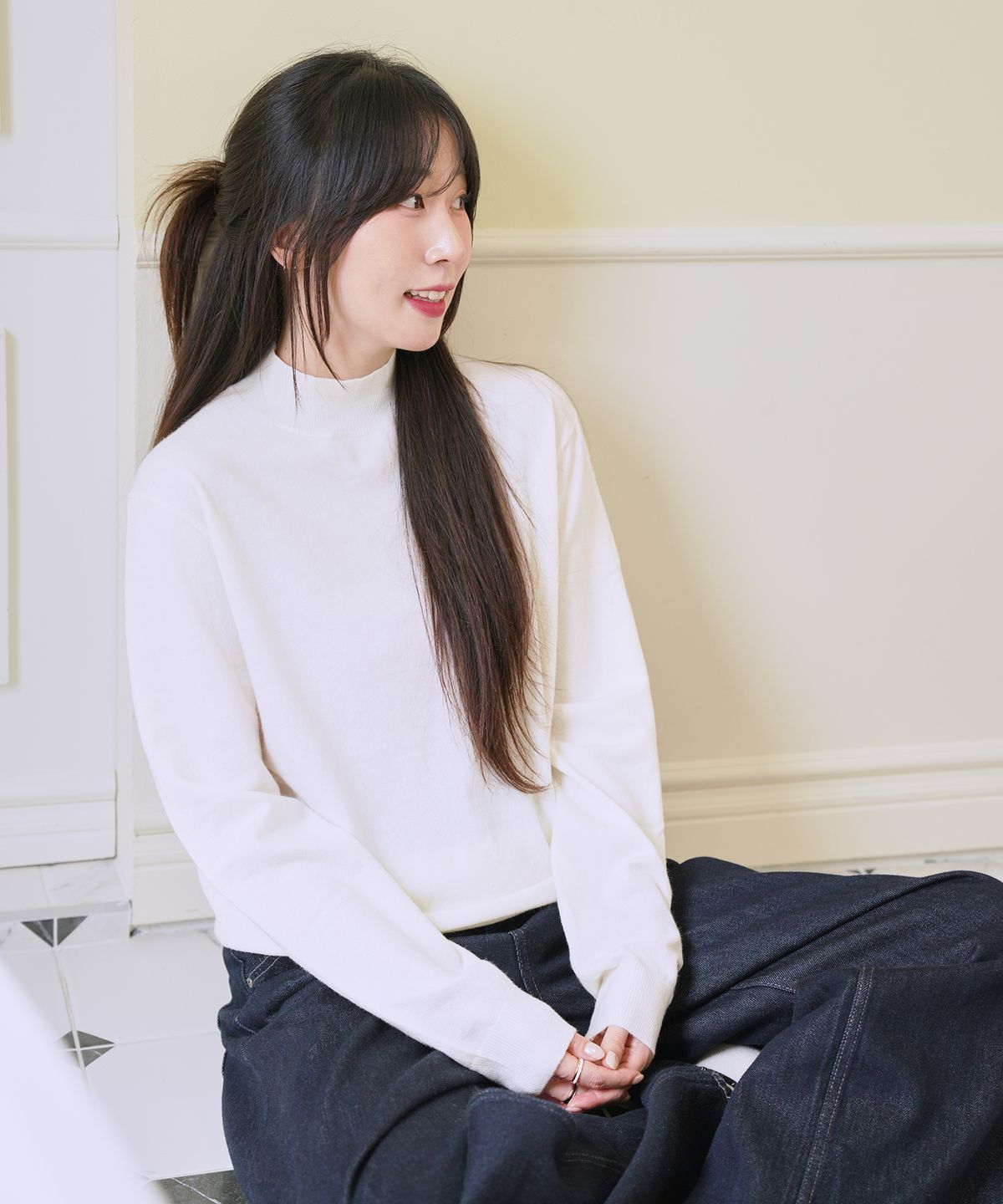 더니트컴퍼니(THEKNITCOMPANY) 워셔블 에센셜 모크넥 니트 4color