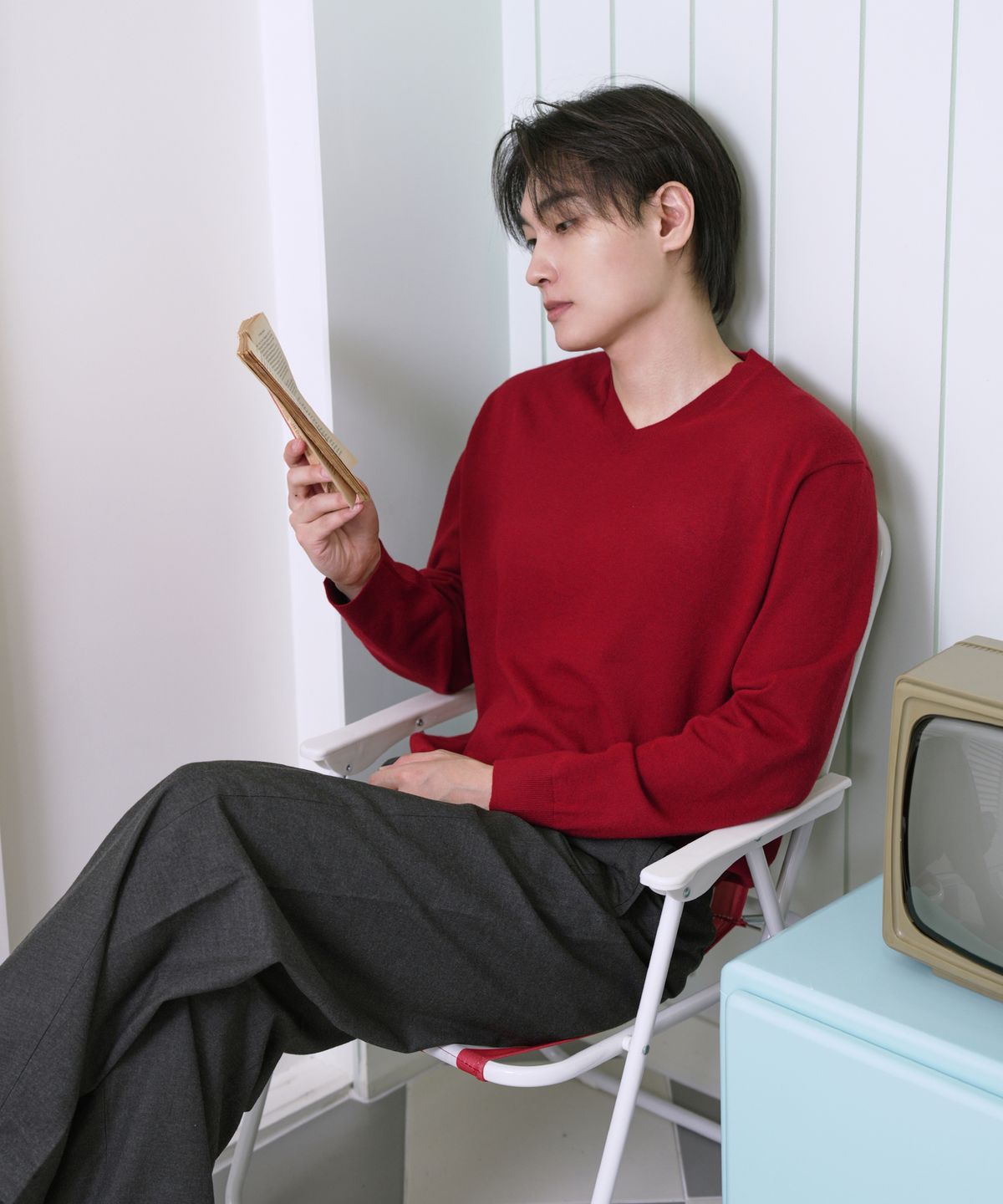 더니트컴퍼니(THEKNITCOMPANY) 워셔블 에센셜 브이넥 니트 9color