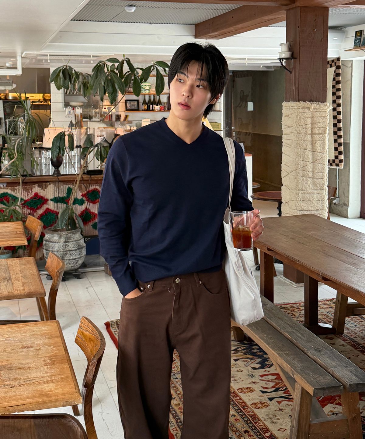 더니트컴퍼니(THEKNITCOMPANY) 워셔블 에센셜 브이넥 니트 9color