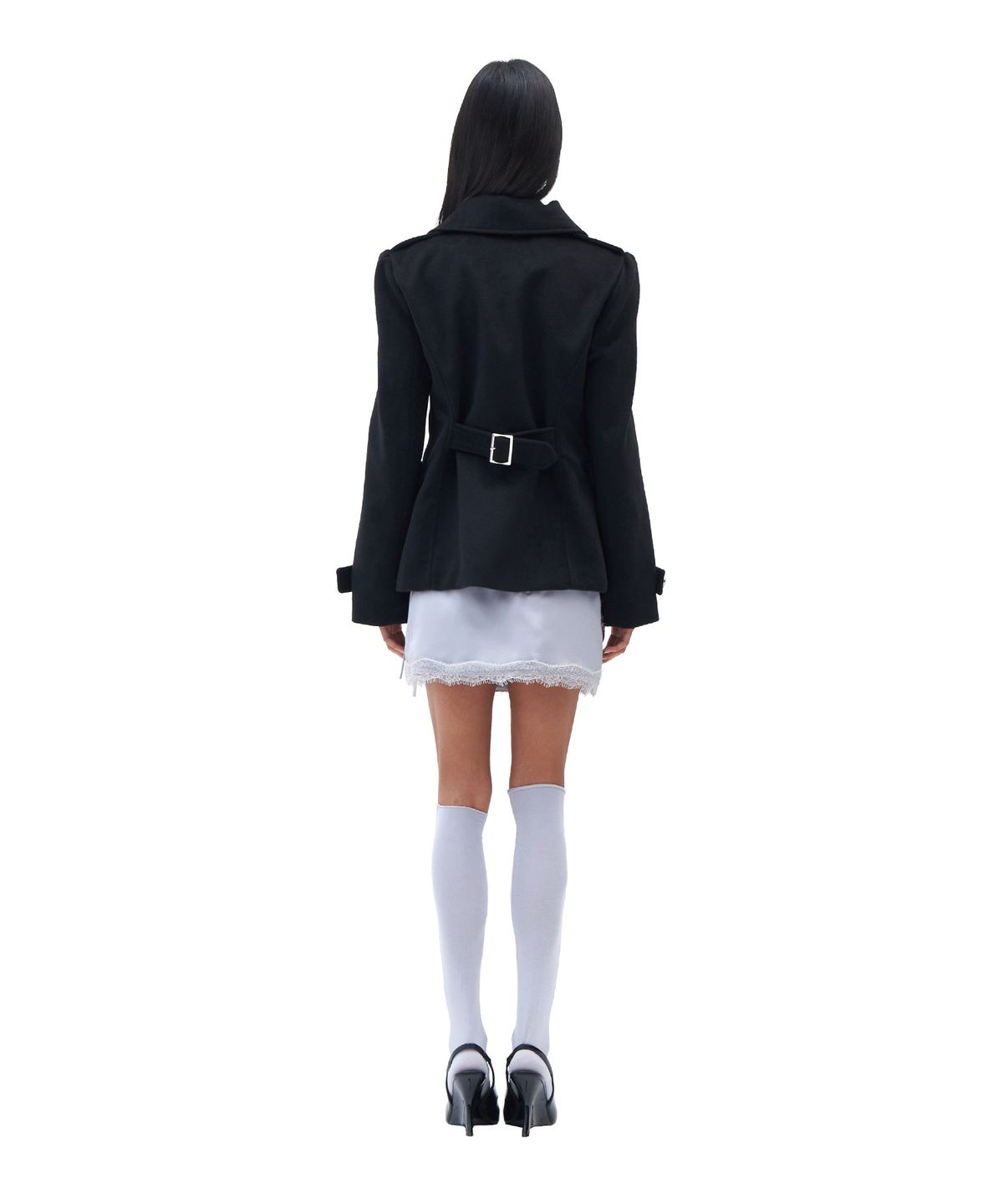 힐다(HILLDA) Wide Lapel Brushed Jacket [Black]