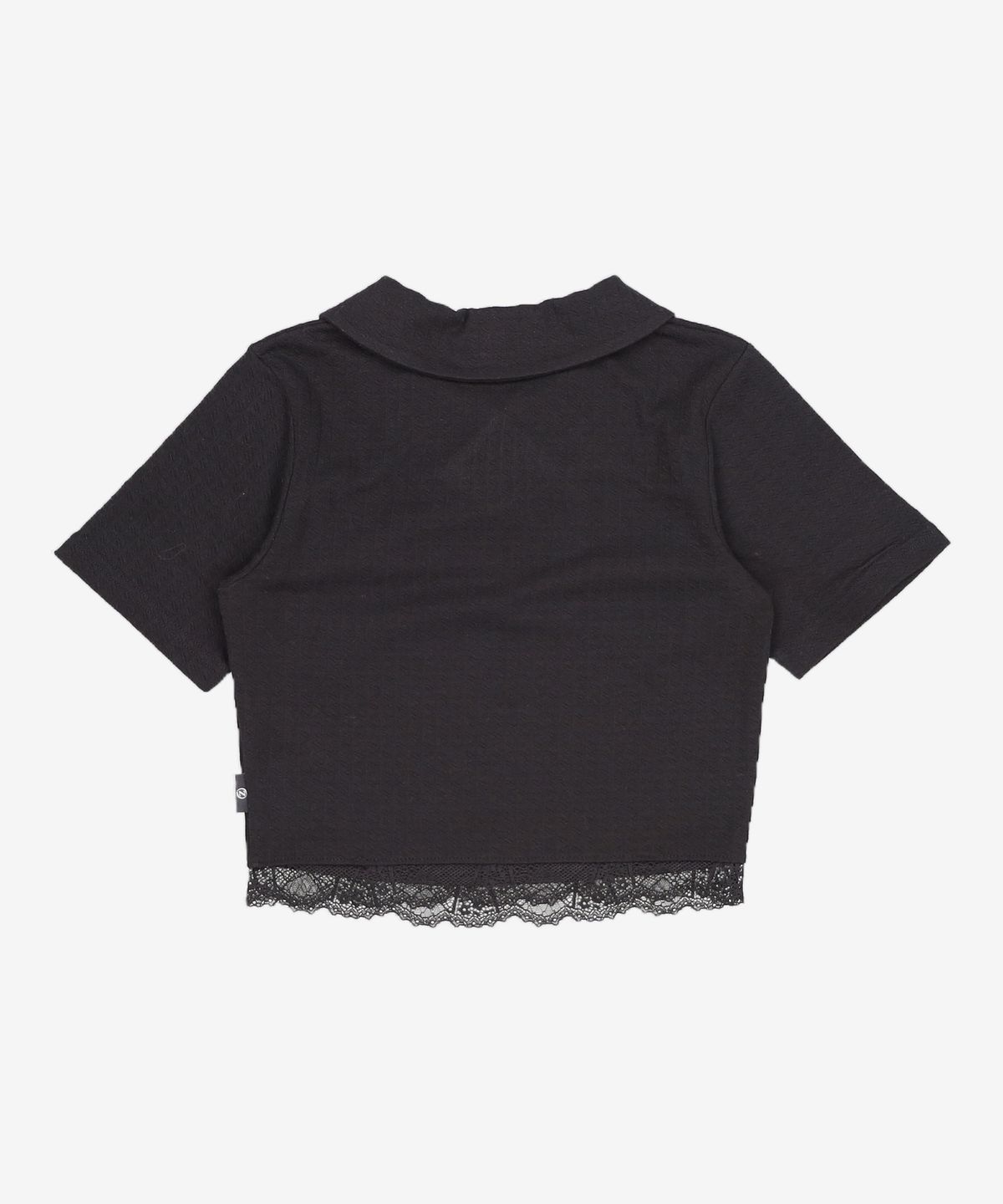 제로플래닛(ZEROPLANET) 티아 셔링 크롭 탑 [BLACK] S